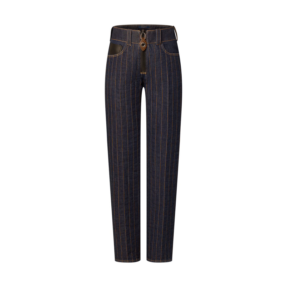 Pinstripe deals denim jeans